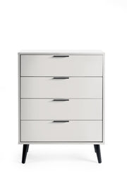 Alba 4 Drawer Wide Chest - Silk Grey - Rogey