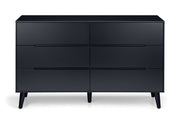Alicia 6 Drawer Wide Chest - Anthracite - Rogey