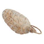 Antique White Wash Large Pine Cone Bauble - Rogey
