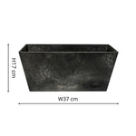 Balcony Trough Ella black H17Cm D55Cm - Rogey