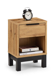 Bali 1 Drawer Bedside - Light Oak - Rogey