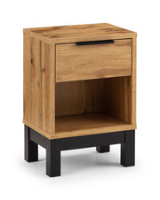 Bali 1 Drawer Bedside - Light Oak - Rogey