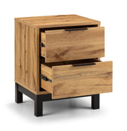 Bali 2 Drawer Bedside - Light Oak - Rogey
