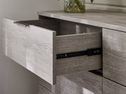 Bali 6 Drawer Wide Chest - Grey Oak - Rogey