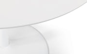 Blanco Round White Pedestal Table - Rogey