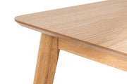 Boden Oak Veneer Rectangular Table With Tapered Legs - Rogey