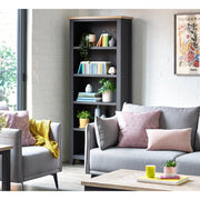 Bordeaux Tall Bookcase Dark Grey - Rogey