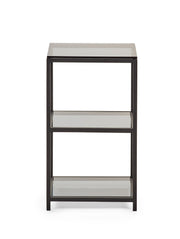 Chicago Tall Narrow Side Table Smoked Glass - Rogey