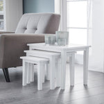 Cleo Nest Of Tables - Pure White Finish - Rogey