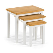 Cleo Nest Of Tables - White / Natural Oak - Rogey