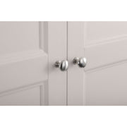 Clermont 2 Door 1 Drawer Wardrobe - Light Grey - Rogey
