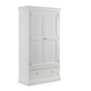 Clermont 2 Door 1 Drawer Wardrobe - Surf White - Rogey