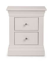 Clermont 2 Drawer Bedside - Light Grey - Rogey