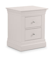 Clermont 2 Drawer Bedside - Light Grey - Rogey