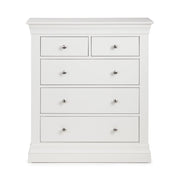 Clermont 3+2 Drawer Chest - Surf White - Rogey