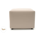 Crofton 62cm Square in Cristina Marrone Ultima Faux Leather - Rogey