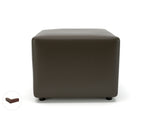 Crofton 62cm Square in Cristina Marrone Ultima Faux Leather - Rogey