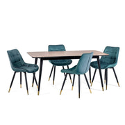 Findlay Rectangular Dining Table - Walnut & Black - Rogey