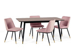 Findlay Rectangular Dining Table - Walnut & Black - Rogey