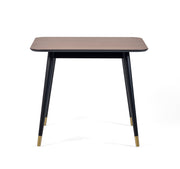 Findlay Square Dining Table - Walnut & Black - Rogey