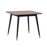 Findlay Square Dining Table - Walnut & Black - Rogey