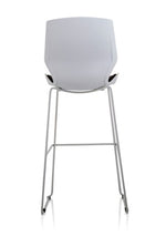 Florence White Frame Fabric Seat High Stool Chair - Rogey