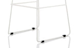 Florence White Frame Fabric Seat High Stool Chair - Rogey