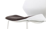Florence White Frame Fabric Seat High Stool Chair - Rogey