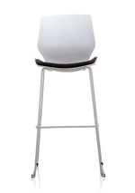 Florence White Frame Fabric Seat High Stool Chair - Rogey