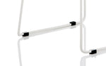 Florence White Frame Fabric Seat High Stool Chair - Rogey