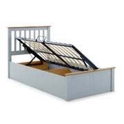 Francis Grey Wooden Ottoman Bed Single - Rogey