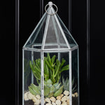 Glass House Terrarium Galvanised H36cm W18cm - Rogey