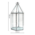 Glass House Terrarium Galvanised H36cm W18cm - Rogey