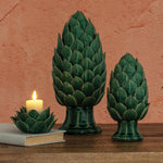 Globe Green Artichoke Tea Light Holder - Rogey