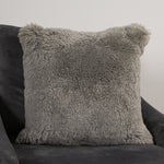 Grey Short Pile Sheepskin Cushion - 45 x 45cm - Rogey