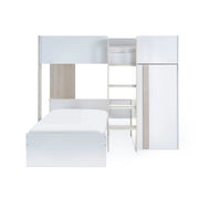 Horizon Bunk Bed - Pale Wood And White - Rogey
