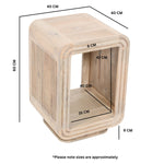 Hudson Carved Mango Wood Side Table - Rogey