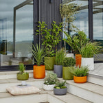 Hudson Slate Corrugated Planters Set of Two H37cm D37cm - Rogey