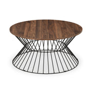 Jersey Round Wire Coffee Table - Walnut - Rogey