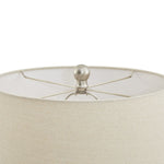 Lattice Ceramic Table Lamp With Linen Shade - Rogey