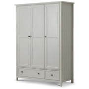 Maine 3 Door Combination Wardrobe - Dove Grey - Rogey
