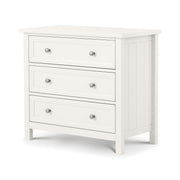 Maine 3 Drawer Wide Chest - Surf White - Rogey