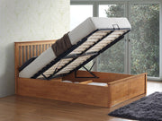 Malmo Oak Wooden Ottoman Bed King - Rogey