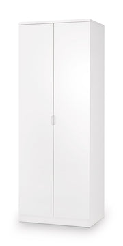 Manhattan 2 Door Wardrobe - White - Rogey