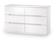 Manhattan 6 Drawer Wide Chest - White - Rogey