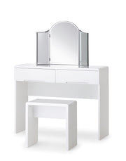 Manhattan Dressing Table With 2 Drawers - White - Rogey