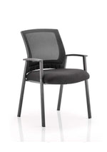 Metro Medium Mesh Back Stacking Visitor Chair with Arms - Rogey