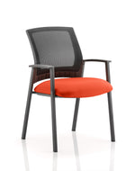 Metro Medium Mesh Back Stacking Visitor Chair with Arms - Rogey