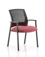 Metro Medium Mesh Back Stacking Visitor Chair with Arms - Rogey