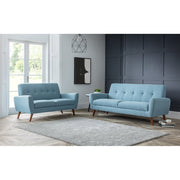 Monza 2 Seater Compact Retro Sofa - Blue - Rogey